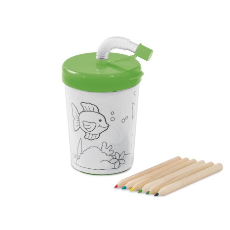 Copo Plástico Infantil para Colorir Personalizado