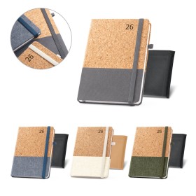 Agenda em Cortiça e Linho Personalizado