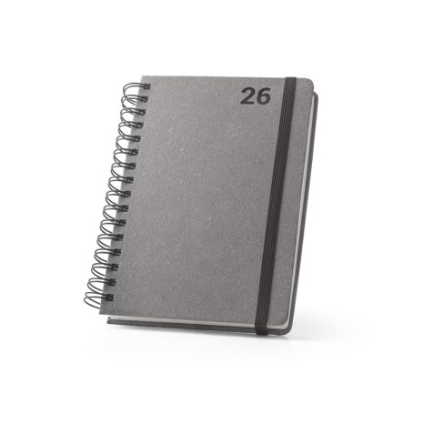 Agenda A5, com Argolas, em Pele (58% Reciclada) Personalizado