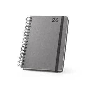 Agenda A5, com Argolas, em Pele (58% Reciclada) Personalizado
