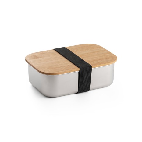 Marmita de Aço Inox com Tampa de Bambu Personalizada