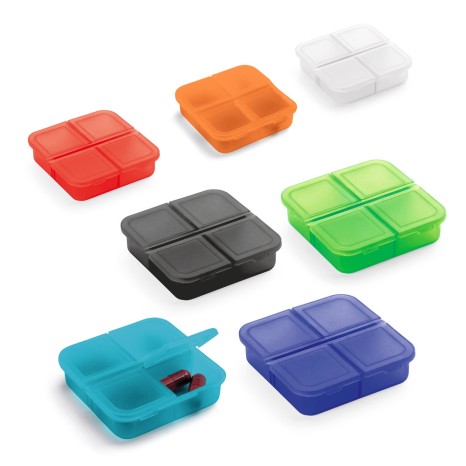 Porta Comprimidos de Plástico com 4 Divisórias Personalizado com Logo