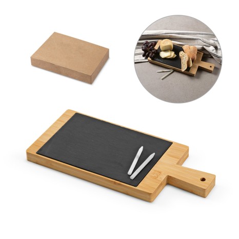 Quadro com Ardósia em Bambu e 2 Gizes Inclusos Personalizado