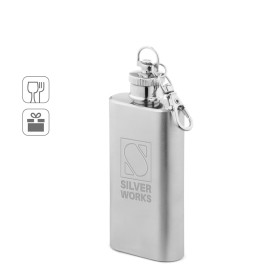 Garrafa de bolso em aço inox (50 mL) personalizado