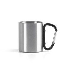Caneca Aço Inox com Alça Mosquetão Personalizada