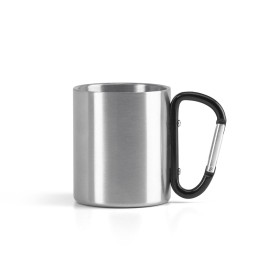 Caneca Aço Inox com Alça Mosquetão Personalizada