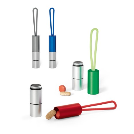 Chaveiro de Alumínio com Led e Porta Comprimidos Personalizado