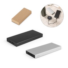 Bateria Portátil em Alumínio 100% Reciclado e Lítio 10.000Mah Personalizada