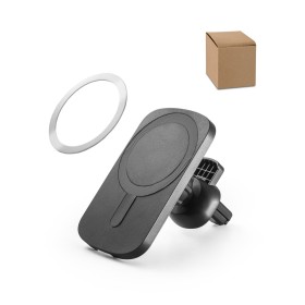 Carregador Magnético Por Indução (Wireless) Super-Rápido em Abs 60% Reciclado e Silicone com A Funcionalidade de Suporte para Carro Personalizado