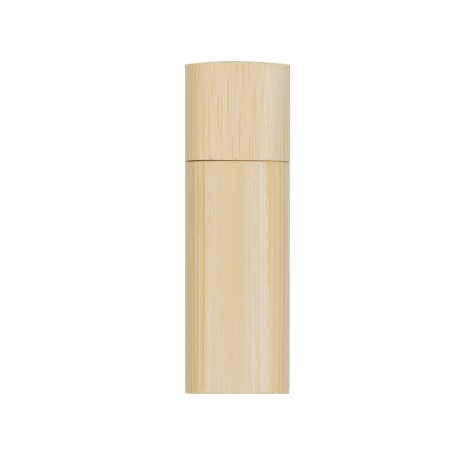 Pen drive bambu redondo 4 gb  com tampa  promocional