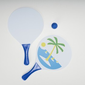 Kit Frescobol 2 Raquetes e 1 Bolinha para Brinde