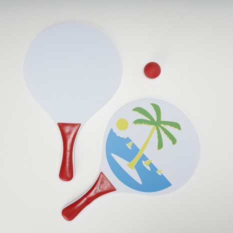 Kit Frescobol 2 Raquetes e 1 Bolinha para Brinde