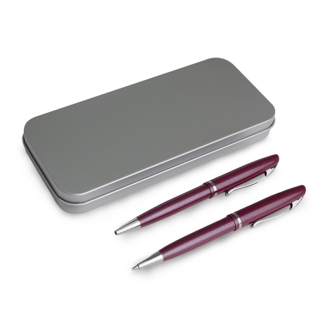 Conjunto Caneta e Lapiseira Metal Promocional