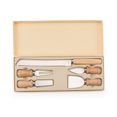 Kit talheres para queijo com 5 peças  com logotipo