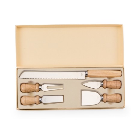 Kit talheres para queijo com 5 peças  com logotipo