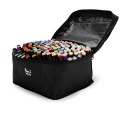 Kit Canetas Marcadoras Pontas Duplas com 168 Cores para Brinde