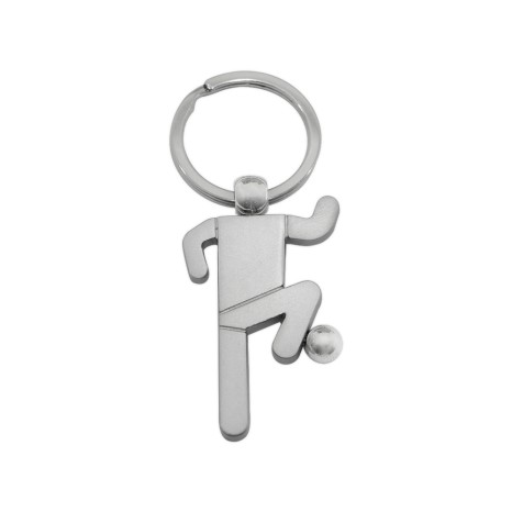 Chaveiro metal jogador de futebol fosco  personalizado