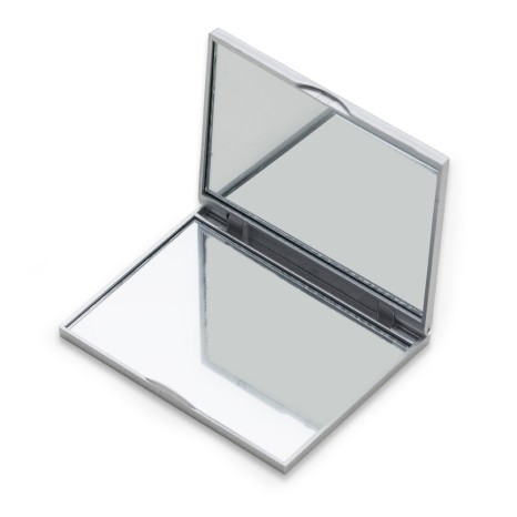Espelho de bolso duplo quadrado plastico para brinde