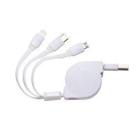 Cabo Usb Retrátil com 3 Pontas para Empresas