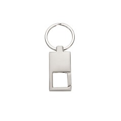 Chaveiro de Metal Retangular com Logotipo