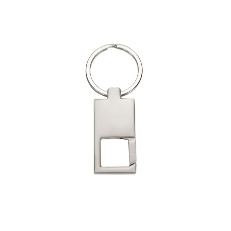 Chaveiro de Metal Retangular com Logotipo