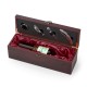 Kit Vinho Caixa de Madeira 4 Peças Porta Garrafa Personalizado