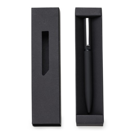 Caneta metal com box de papel para brinde