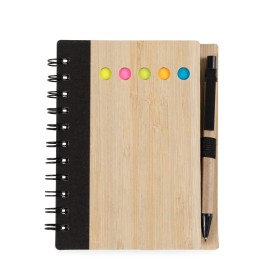 Bloco de anot. com autoadesivos e caneta personalizado