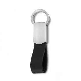 Chaveiro metal com couro para brinde