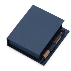 Bloco de anot. com auto-adesivo e caneta para empresas