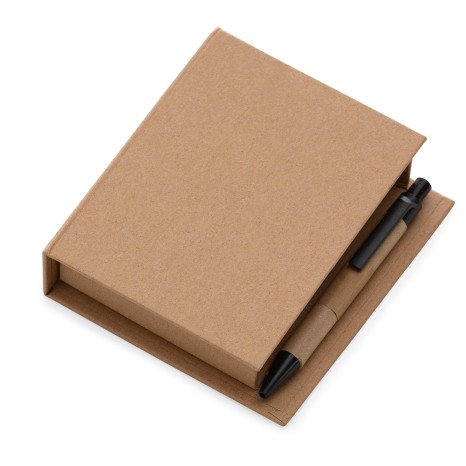 Bloco de anot. com auto-adesivo e caneta para empresas
