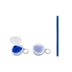 Canudo em silicone no estojo promocional