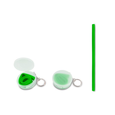Canudo em silicone no estojo promocional