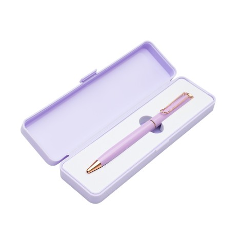 Caneta Metal com Box de Plástico com Logotipo