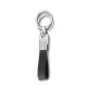 Chaveiro de metal e couro com 2 argolas  para brinde