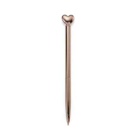 Caneta metal coração  personalizado