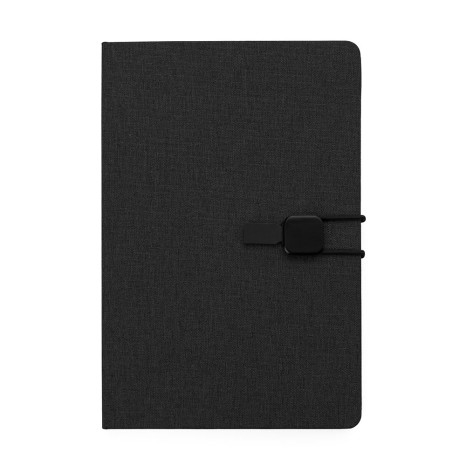 Caderno de anotações com elástico personalizado