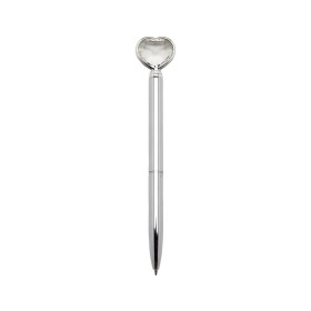 Caneta metal coração com logotipo