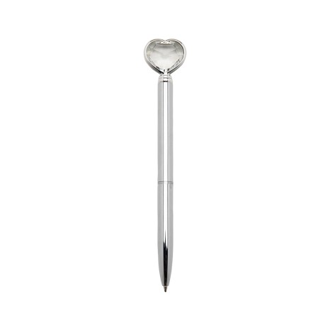 Caneta metal coração com logotipo