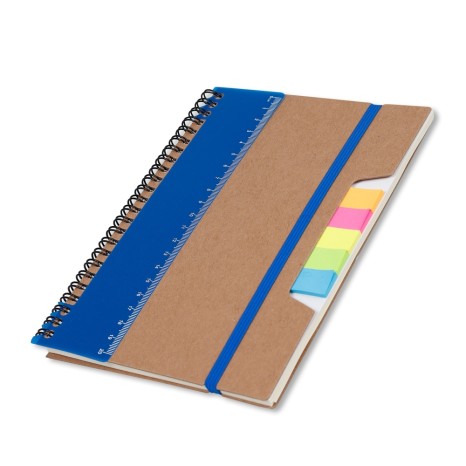 Caderno para anot. kraft com elastico com logotipo