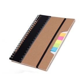 Caderno para anot. kraft com elastico com logotipo