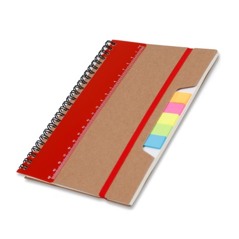 Caderno para anot. kraft com elastico com logotipo
