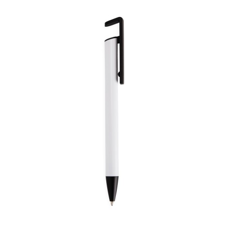 Caneta semimetal com suporte para brinde