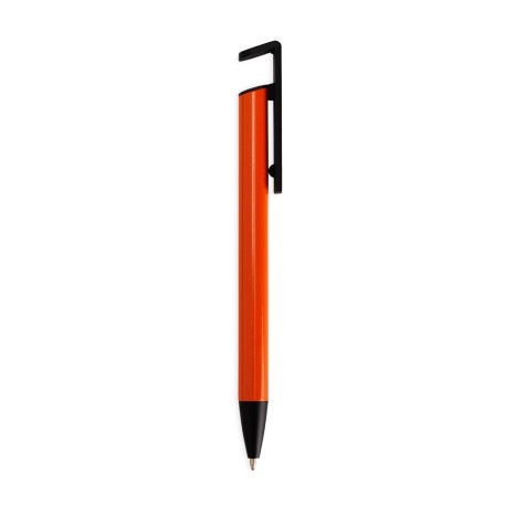 Caneta semimetal com suporte para brinde