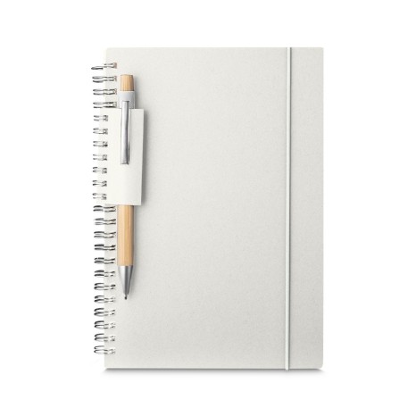 Caderno a5 papel reciclado com logotipo