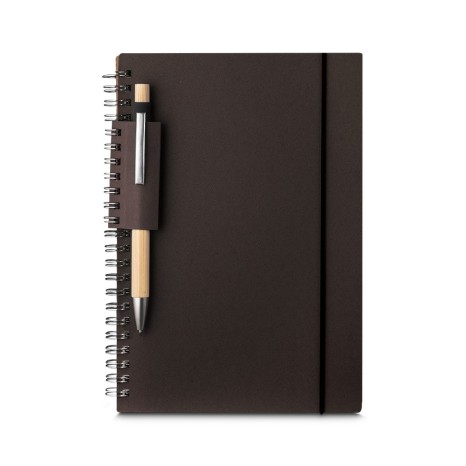 Caderno a5 papel reciclado com logotipo