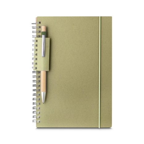Caderno a5 papel reciclado com logotipo