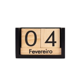Calendário Permanente Madeira com Logotipo