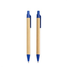 Kit ecológico caneta e lapiseira papelão com logotipo