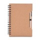 Caderno de papelão com caneta personalizado